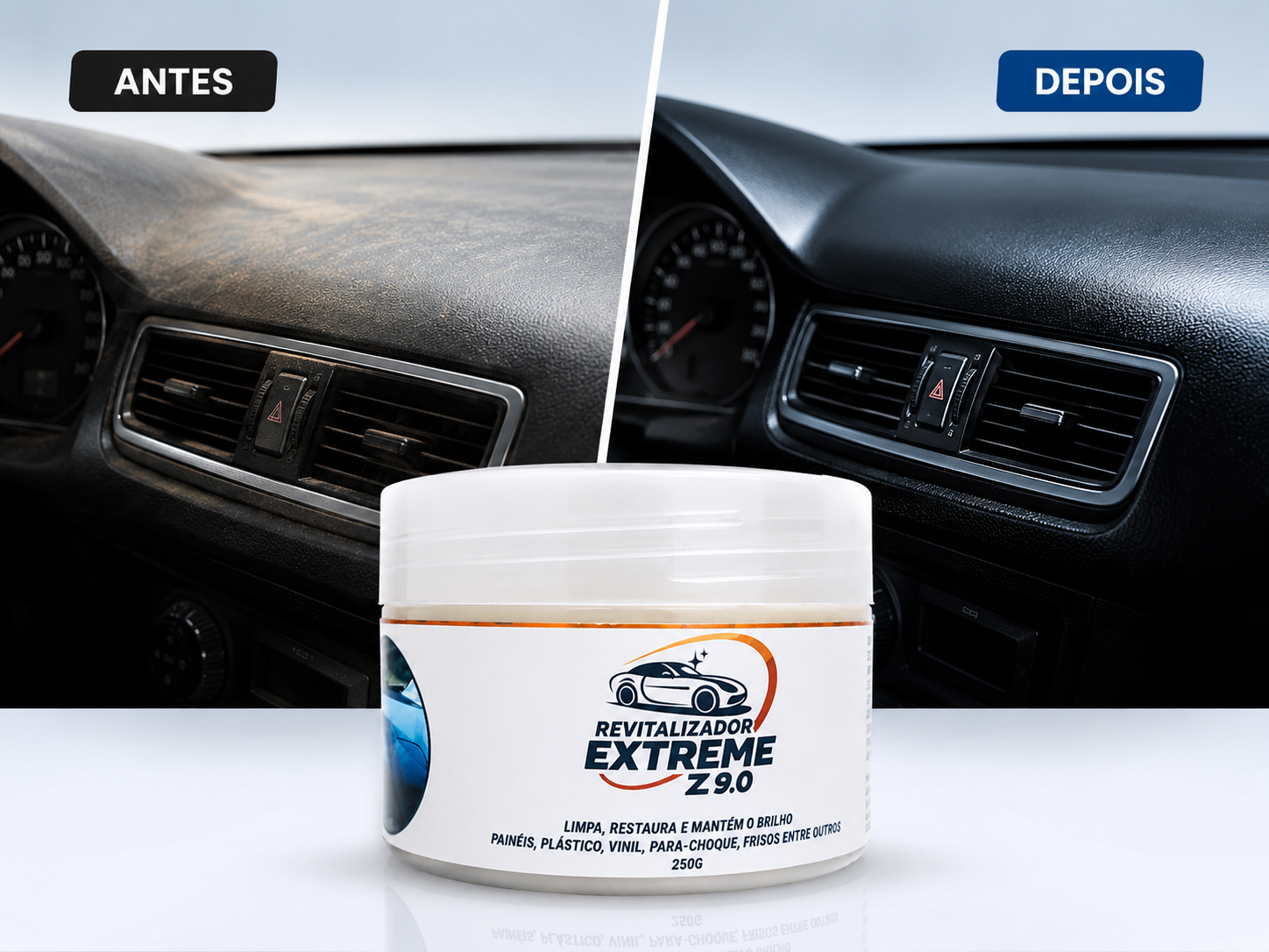 Revitalizador Extreme Z 9.0 - antes e depois